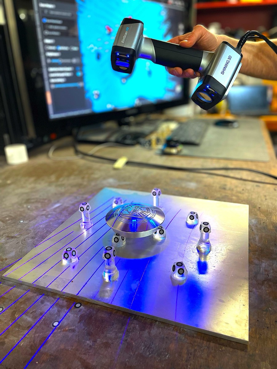 3D scanning a 1927 Nash component for reverse engineering at Hooper Machine & Design